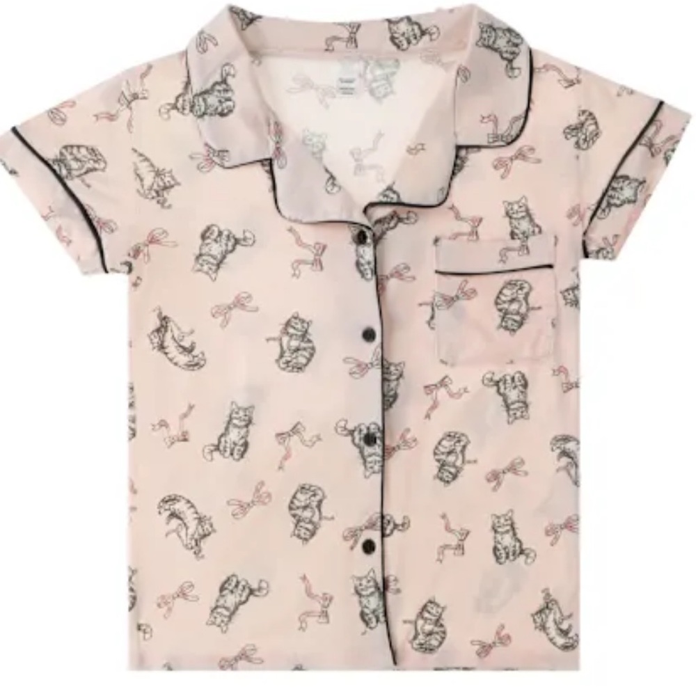 Cat Print Pajama Set XL - Picture 2 of 4